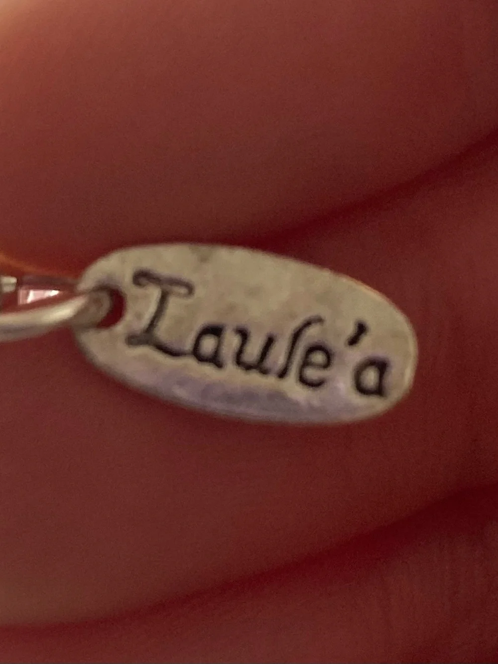 Laule'a Hawaii NWOT Floral letter T phone Charm green & Silver tone